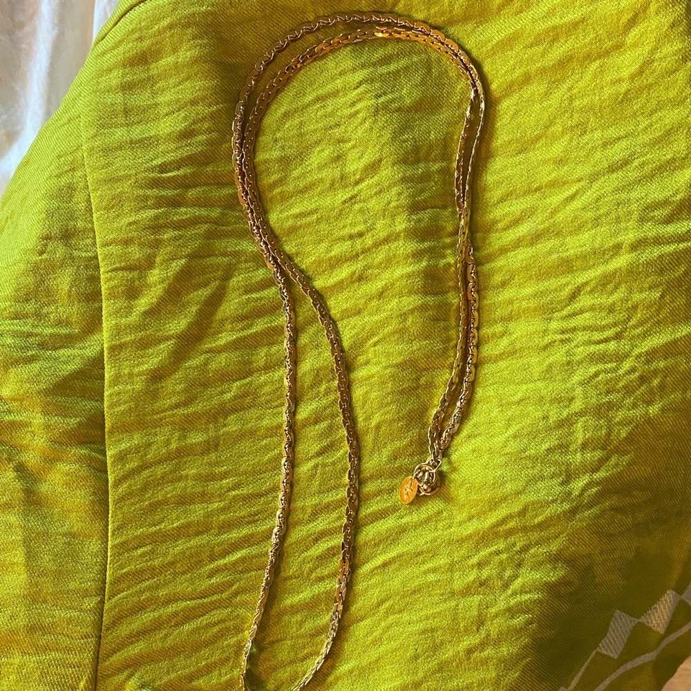 Vendome Vintage Gold plated Chain Necklace 34” long